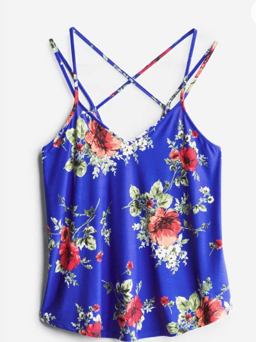 Papermoon Cobalt Blue Floral Strappy Cami